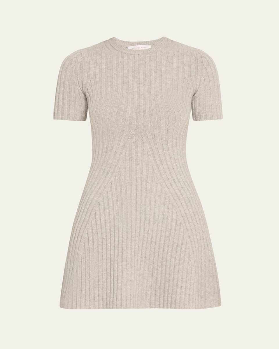 Ribbed Cashmere Mini Dress